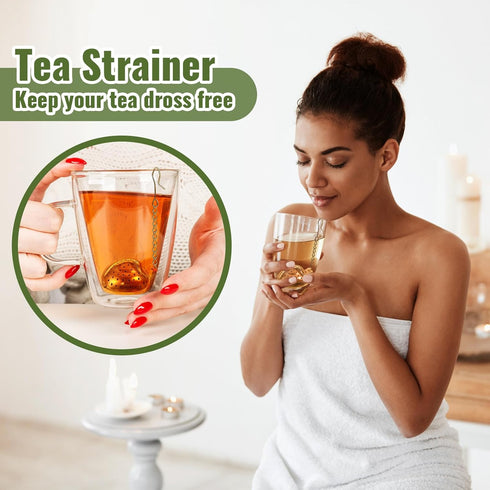 50 Sumind Pcs Stainless Steel Tea Strainer Ball Infuser Loose Leaf Steeper Interval Diffuser Heart Shape Mesh Filters