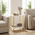 2-Layer DW09BZ01 HOOBRO End Table, Small Side Table, Nightstand with Storage Shelves, Sofa Table for Small Spaces