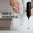 Mini & Mighty Milk Frother Wand Powerful Handheld Coffee Frother, Battery Operated Drink Mixer Compact Pocket Size