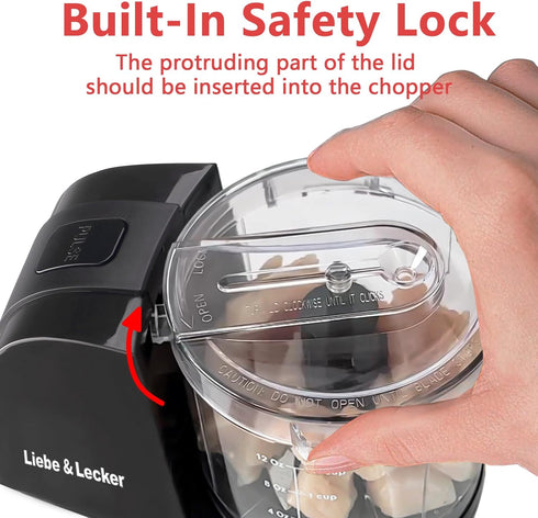 Processor,1.5 Liebe&Lecker Mini Food Cup Mini Chopper for Cutting Vegetable, Garlic,Onion and Meat