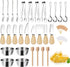 Charcuterie Boards Accessories, Charcuterie Utensils Cheese Butter Spreader Knife Set, Small Serving Tongs, Forks and