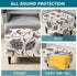 39"-47" 17 KRFOONN Stretch Ottoman Cover Slipcovers Rectangle Fit Length Footrest Stool Covers Printed Ottoman Cover