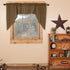 Tea Cabin Green Plaid Rod Pocket Cotton Kitchen Window Curtains, 36"x36"x16", Swag Pair