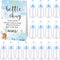 TrelaCo Baby Shower Game Sign, 20 Pcs Baby Bottles Shower Favor Set, Plastic Greenery Flowers Bear Gift for Gender