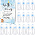 TrelaCo Baby Shower Game Sign, 20 Pcs Baby Bottles Shower Favor Set, Plastic Greenery Flowers Bear Gift for Gender
