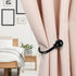 Sumnacon Set of 4 Decorative Curtain Holdbacks, Wall Mounted Aluminum Alloy Drapery Tiebacks for Bedroom, Black