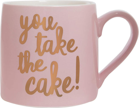 Slant Collections Jumbo Coffee Cup Large Ceramic Mug, 20-Ounces, You Take the Cake!