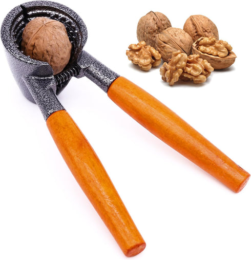 Anwenk Heavy Duty Nutcracker Tool, Pecan Walnut Plier with Wood Handle
