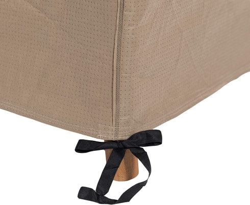 32 Inch DUCKCOVERS Essential Water-Resistant Square Patio Ottoman/Side Table Cover, Outdoor Ottoman Cover