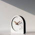 Wooden Silent Non-Ticking Battery Operated Decorative Mini Analog Clock, White for Home Office Living Room
