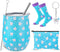 Sliner 4 Pcs Dental Assistant Gifts for Women, Cute 12 oz Teeth Tumbler, Cosmetic Bag, Keychain, and Socks