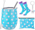 Sliner 4 Pcs Dental Assistant Gifts for Women, Cute 12 oz Teeth Tumbler, Cosmetic Bag, Keychain, and Socks