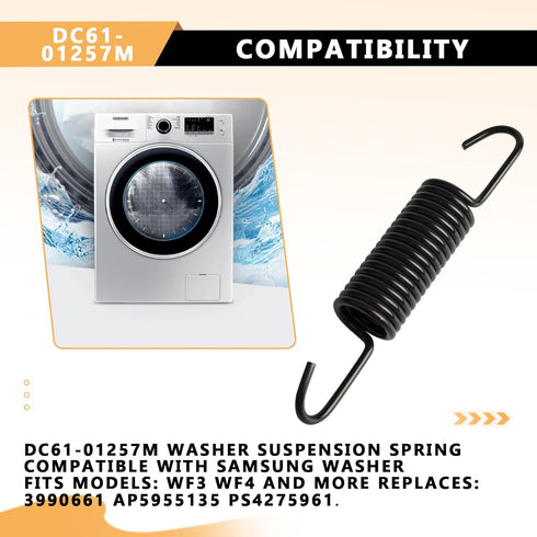 DC61-01257M Washer Suspension Spring Replacement for Samsung Washer, Fits Models WF3, WF4