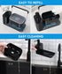 Set 5-in-1 Countertop Hand and Dish Soap Dispenser with Tray, Dual Soap Dispenser with Sponge Holder and Dishcloth