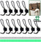 Keadic 12 Pack Heavy Duty Rustic Black Coat Hooks Kit, Wall Mounted Coat Hanger with Screws and Expansion Screws