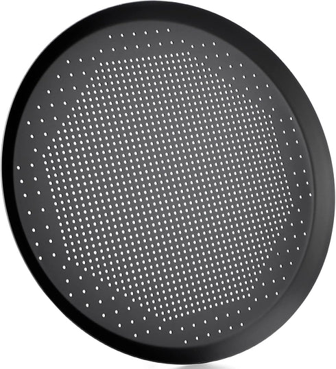 Beasea 14 Inch Pizza Pan, Perforated Heavy Duty Aluminum Alloy Round Pizza Crisper for Home Kitchen