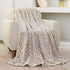 FY FIBER HOUSE Cheetah Print Blanket, Flannel Fleece Throw Blanket with 3D Leopard Print, 50"X60"