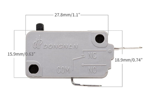 KW3A Microwave Oven Door Switch 16A 125V/250V, Door Interloc (2 Normally Open and 1 Normally Close)