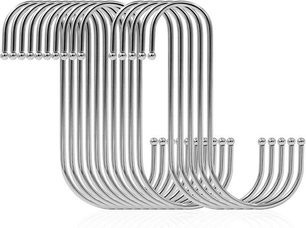 SumDirect Heavy Duty S Hooks - 5 Pack, 5.7 Inch Extra Large Stainless Steel S Shaped Hooks