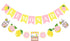 Pink Yellow Lemonade Banner for Stand Decorations, Lemon Sign Garland Summer Party Decor Supplies