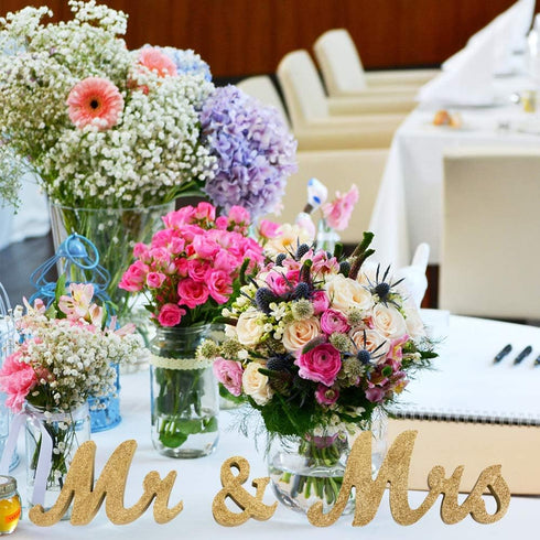 Mrs & Mr Letters Decorative Signs, Sweetheart Table Wedding Decoration