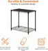 2-Shelf 13.3" 23.2" 22.2" Amazon Basics Stackable Storage, D x W x H, Black