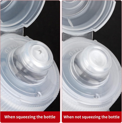 Zlxtxpor 4-Pack 17 oz (500ml), (17oz 4 pack) Condiment Squeeze Bottles, BPA-free, Bottles for Sauces, Olive Oil