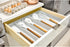 iDesign Eco Recycled Plastic Expandable Utensil Drawer Organizer Tray, Gray