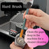 Professional Burr Grinder Brush, Dual Head Espresso Cleaning Tool with Aluminum Handle for Baristas and Kitchen