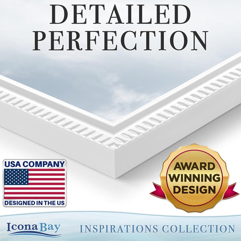 Icona Bay 8x10 Picture Frames, White, 6 Pack, Inspirations Collection, Wall Mount or Table Top