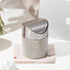 ZOOFOX 1.5 Liter Countertop Trash Can, Bling Rhinestone Garbage Bin with Swing Lid for Home, Office, Vanity Tabletop