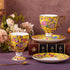 KAMMAK Set 2, 7oz (622N) Tea Cups and Saucers of Porcelain Coffee Cups, Stackable Espresso Mugs, Ceramic Demitasse