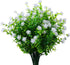 Artificial Plants Flowers Grass Shrubs, 8 Pack No Fade Faux Plastic for Indoor Outdoor Decoration