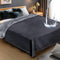 Tisancy Love Waterproof Dark Gray and Light Gray Bed Blanket 80'' x