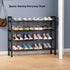4-Tier Rack,17"-33" Closet,Metal Abiglifty Expandable Shoe Adjustable Shoe Rack for Shoes Shelves for Front Door