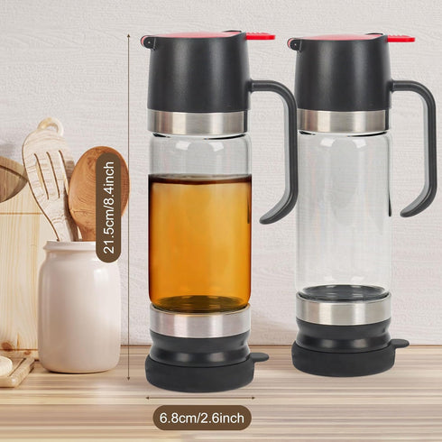 YIK TUNG 12 Oz Glass Honey Dispenser Pot with Silicone Base No Drip Honey Container Jar, Maple Syrup Dispenser