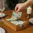 Countertop Acacia Wood Guest Towels Holder for Bathroom Napkin Holder Hand Towel Tray Flat Cocktail Napkins Holder