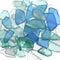 Jetec Sea Glass for Crafts, Flat Frosted Sea Glass Pieces for Beach Wedding Party Decor, Home Aquarium Supplies