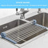 Seropy Roll Up Dish Drying Rack, Foldable Stainless Steel Wire Kitchen Drainer Over The Sink Rack Mat 17.5x11.8