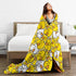 Perinsto 80"X60" Cute Rubber Ducks Throw Blanket Ultra Soft Warm All Season Cartoon Duckies Decorative Fleece Blankets