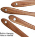 4-Piece Wooden Cooking Utensils Set for Non-Stick Cookware, Includes Spatula, Fork, Turner, Ladle, Strainer Spoons