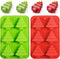 Christmas Silicone Molds, Red Green Xmas Tree Candy Chocolate Mould, Non-Stick Baking Mold, 2Pcs