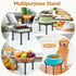 5 Pack Amaoot Metal Plant Stand, Iron Plant Stands for Indoor and Outdoor, Flower Pot Stands for Multiple Plant, Black