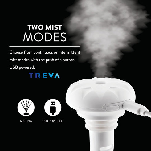 Treva Mini Portable Humidifier, USB Cool Mist Ultrasonic Moisture Wand for Home or Travel