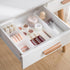 Poeland Frosted 10 Pcs Drawer Organizer Tray Storage Box for Bedroom Dresser Bathroom Kitchen