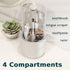 360 4 YOOLENS Toothbrush Holder with Cover Rotating Compartments Bathroom Toothpaste Electric Toothbrush Organizer