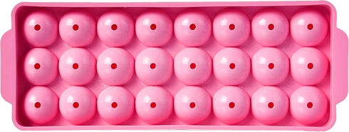 Hutzler Ice Ball Tray, 24 Balls, Pink