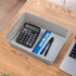4-Pack Plastic Office Storage Baskets, A4 Basket Trays in Grey for Organizing Supplies