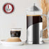 OVENTE 34 Ounce French Press Coffee Maker & Tea Infuser, 4 Level Stainless Steel Filter, Borosilicate Glass Carafe,
