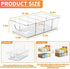 Yieach 2 Pack Stackable Snack Organizer for Pantry Shelf,Clear Pantry Organizers and Storage Bins